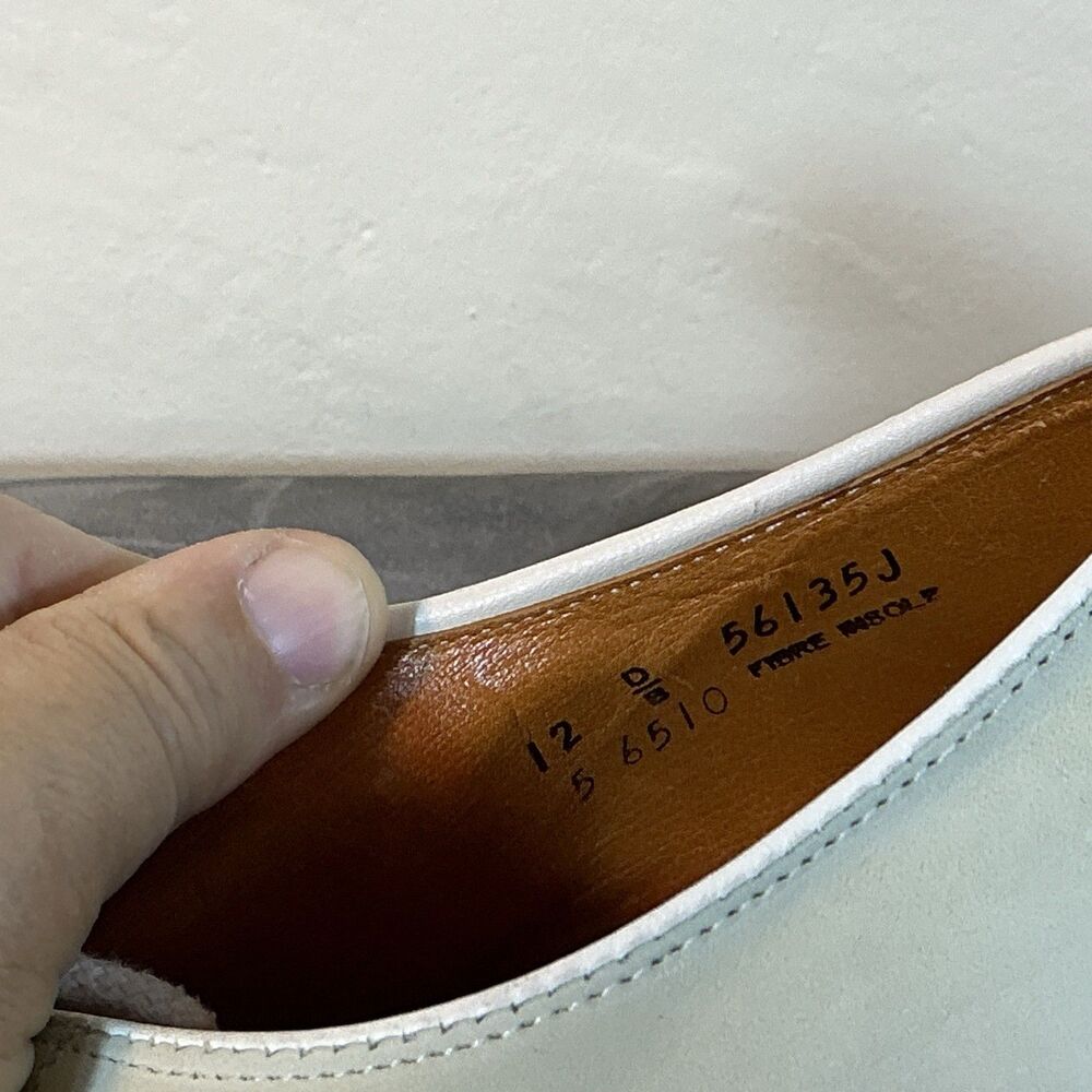 Cole Haan 12 D Buc Creamy Beige Nubuck Vintage Made In USA Shoes Summer Oxford - Picture 3 of 8